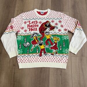 Steven Rhodes Sweater Men XL Let's Raise Hell Sacrifice Summon Demon Ritual Evil